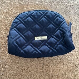 Gently Used Vera Bradley Quilted Midnight Blue Cosmetic Bag